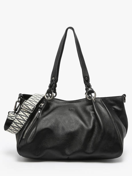 Schoudertas Vintage Leder Mila louise Zwart vintage 3826C